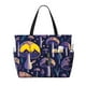 thumbnail image 1 of Fotbe Floral Hippie Mushrooms Bolsa de Viaje para Playa - Resistente al Agua, Bolsa Tote de Gran Capacidad y Ligera con 7 Bolsillos para Mujeres y Hombres, 1 of 7