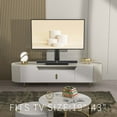 thumbnail image 2 of Hemudu HT02B-001W Cable Management Universal Swivel TV Stand Mount with 4 Level Height Adjustable, 2 of 7