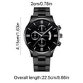 thumbnail image 4 of Msgweeeg Smart Watch for Men Smart Watches for Men Valentine Day Fashion Men's Quartz Watch Openwork Designs Alloy Case Leather Strap Business Casual Wristwatch, 4 of 7