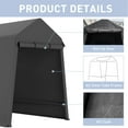 thumbnail image 3 of Outdoor Portable Storage Shelter Shed,Carport Storage Shed with Roll-Up Zipper Door,Portable Garage Carport for Motorcycle Waterproof and Uv Resistant Anti-Snow Portable Garage Kit Tent, 3 of 7