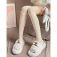 thumbnail image 4 of Calcetines de tubo largos grises de primera calidad, calcetines de bota para mujer, estilo inactivo de nicho, calcetines de pila de Color sólido, calcetines hasta la rodilla de algodón para mujer, 4 of 5