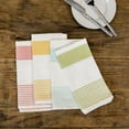 thumbnail image 2 of Peridot & White Stripe Woven Cotton Kitchen Towel Decor, 2 of 4