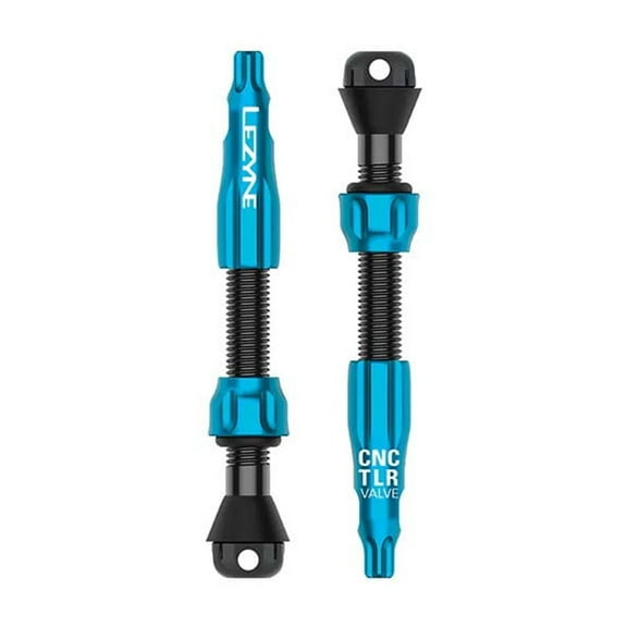 Lezyne CNC TLR Tubeless Valve Pro, 44mm, Blue, Pair