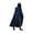 Blue, variant on Hooded Cloak Unisex Men Women Solid Long Cloak Role Costumes Outwear Retro Medieval Gothic Party Props