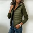 thumbnail image 5 of Enjoytime Quilted Jackets for Women Patchwork Knit Long Sleeve Zip Up Hooded Coat Warm Casual Lightweight Outerwear with Pocket, 5 of 7