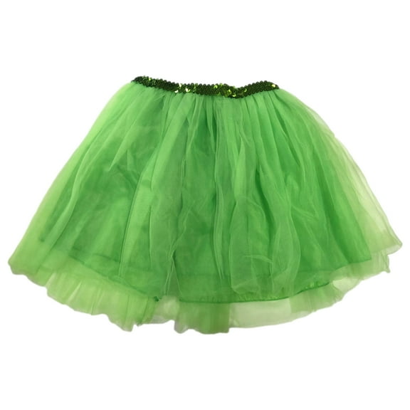 Womens Green Sequin Tutu Skirt Halloween Costume OSFM