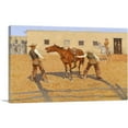 thumbnail image 1 of ARTCANVAS His First Lesson 1903 Canvas Art Print by Frederic Remington - Size: 18" x 12" (0.75" Deep), 1 of 9