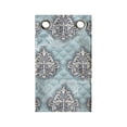 thumbnail image 1 of Victorian Hanging Pocket Organizer, Rococo Style Design Tiles Romantic Diamond Swirls, Printed Polyester Storage Bag with Pockets, 9" x 27", Pale Blue Ivory, 1 of 2