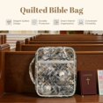 thumbnail image 7 of Xixirimido Bible Cover, Bible Carrying Book Case for Women Men, Multi-pocket Protective Church Organizer Bag with Handle Christian Gift, Wolves Retro Forest Camo Pattern, 7 of 7