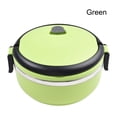 thumbnail image 2 of Kids School Thermal Warmer Box Food Container Lunch Package Stainless Steel Green, 2 of 9