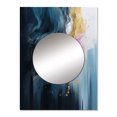 thumbnail image 2 of Designart "Exploring The Unseen Pink and Blue I" Modern Geometric Mirror Wall Decor - Modern Pink Abstract Living Room Wall Mirror Art - 32" x 24" Inch, 2 of 5