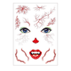 thumbnail image 1 of Tatuajes de cara, cuello, manos y brazos de Halloween para adultos, tatuaje facial para suministros de recuerdo de fiesta de Halloween, 1 of 5