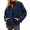 Navy blue, variant on Langwyqu Long Sleeve Winter Casual Lightweight Down Coat Zipper Puffer Jacket