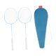 thumbnail image 3 of Luminous Badminton Raquets Juego de raquetas de rabro de bádminton Aleación de acero Sports Swors Absorbing Anti Slip Many con bolsa de transporte Azul claro, 3 of 8