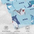 thumbnail image 4 of Cute Shark Hand Towels, 2 PCS, Highly Absorbent Soft Cotton Face Towels Bathroom Decorative Towel for Beach Gym Spa Shower, 16x28In, 4 of 7