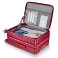thumbnail image 5 of Luggage Sets 3 Piece(20/24/28) with Spinner Wheels and TSA Combination Lock, Expandable Carry On Luggage with Clear PVC Suitcase Cover, Luggage with Front Laptop Compartment, WINE RED, 5 of 9