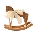 thumbnail image 3 of Figura de caballo de madera coleccionable, recuerdo de temporada navideña, cinta elegante Cinta Blanca, 3 of 9
