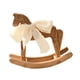 thumbnail image 3 of Estatua de caballo mecedor para temporada navideña, única con cinta, figura de caballo de madera Cinta Blanca, 3 of 9