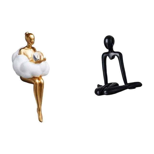 Figura de estatua de arte,Estatua de arte Decoración Arte abstracto Escultura Estatuilla,Centro de mesa coleccionable con estatua de mujer,Figura de escritorio,Escultura abstracta de pensador