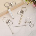 thumbnail image 4 of 40pcs Beadable Keychain Bars,Metal Beaded Keychain Blank Keychains Key Chain Charms Making Accessories for Craft DIY, 4 of 6