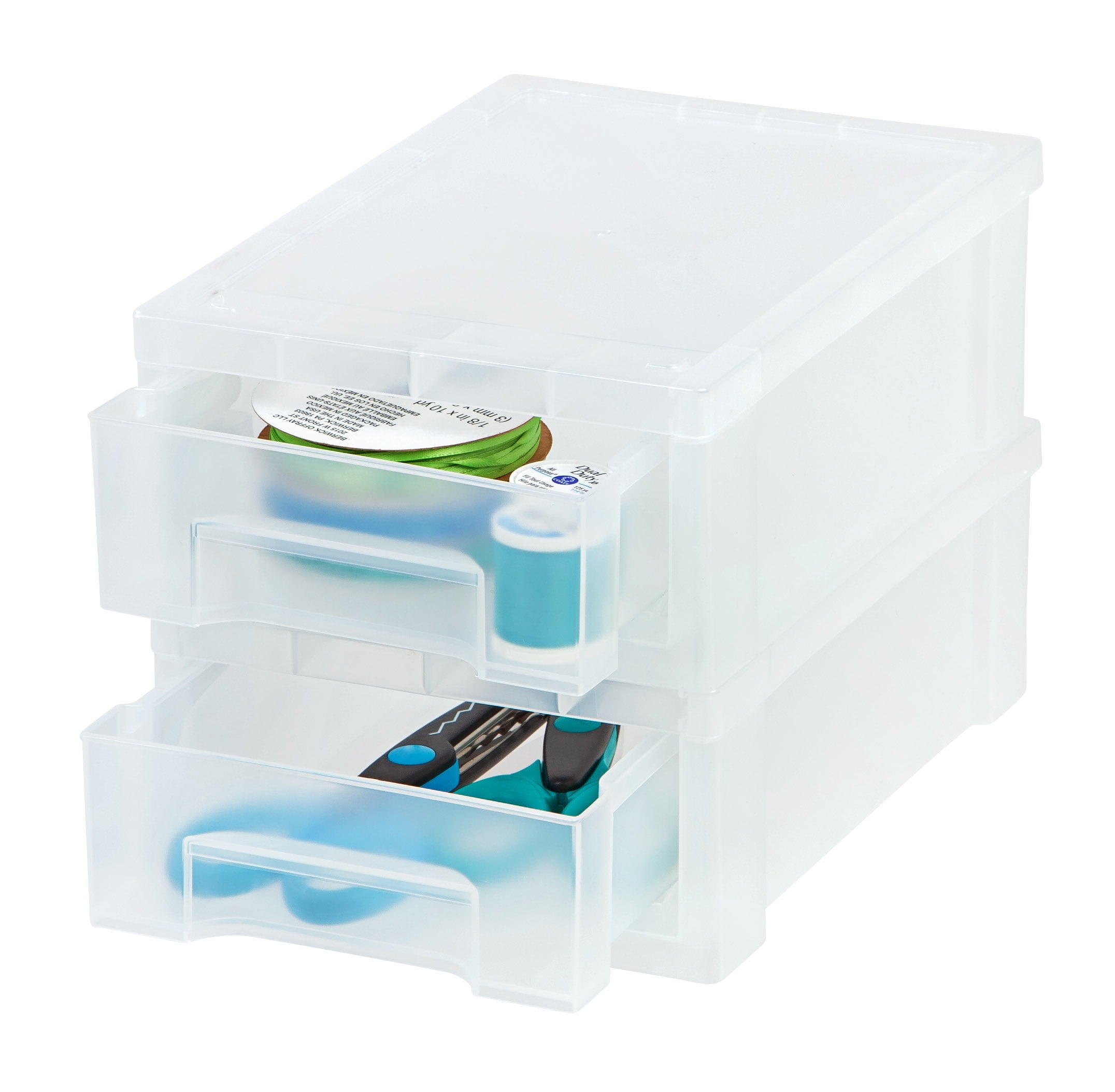 Iris® Clear Small Stacking Drawer, 4ct.