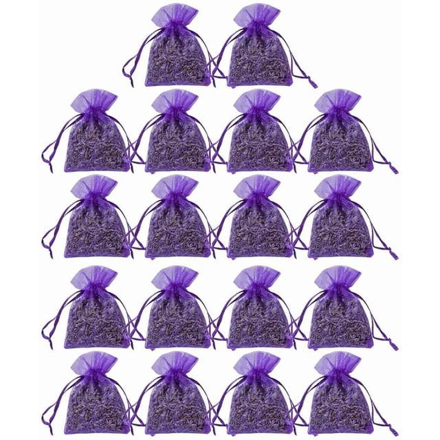 Lavender Sachets for Drawers and Closets (18 Pack) - Fresh Scented Dried Lavender Flowers Potpourri Bags - Lavender Sachet Bags for Home Clothes