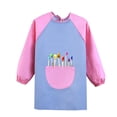 thumbnail image 2 of Cowsor Kids Paintbrush Printed Long Sleeve Raglan Smock Waterproof Art Apron for 1-11 Years Old Painting Class, 2 of 4