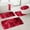 🔥 Red, variant on 4-Piece Mixed Color Bath Mat Set Velvet Fleece Foam Non-Slip Washable Bathroom Rugs Soft Water Absorbent Toilet Mats Universal Modern Decor Black Blue Red Stylish Finds for Less