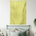 thumbnail image 4 of Spring Tapestry, Bicolor Floral Arrangement Seasonal Nature Illustration with Petal Blooms, Wall Hanging for Bedroom Living Room Dorm Decor, 40W X 60L Inches, Yellow and Ivory, by Ambesonne, 4 of 5