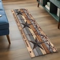 thumbnail image 3 of Texas Star Vintage 2'x6' Runner Rugs for Hallway Kitchen Bedside Non Slip Washable, Berry Grey Blue Brown Wooden Entryway Rug Runners with Rubber Backing, Long Carpet Runner for Laundry Room, 3 of 8