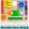 LIAN Montessori Busy Board for Toddlers - Wooden Travel Toy with Sensory Educational Activities for Fine Motor Skills