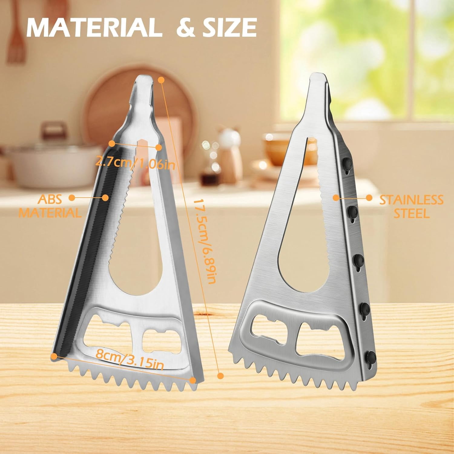 FRKSMD-Jar Opener for Weak Hands & Seniors, Stainless Steel Multi-Functional Bottle Opener Tool for Lids, Tabs, Caps, Pull Rings, 6-in-1 Can Opener
