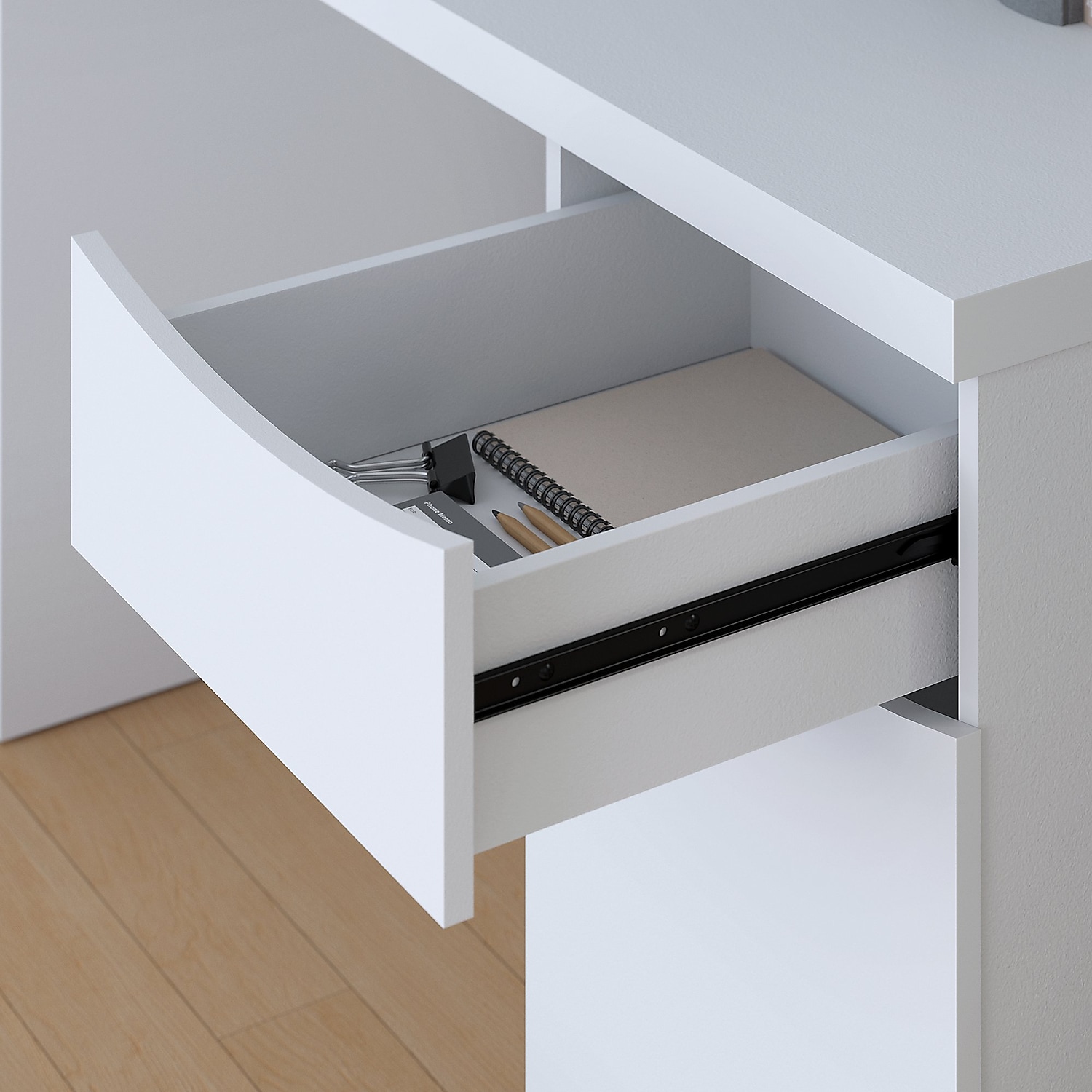 Bush Furniture Montrese Computer Desk in Pure White - image 4 of 6
