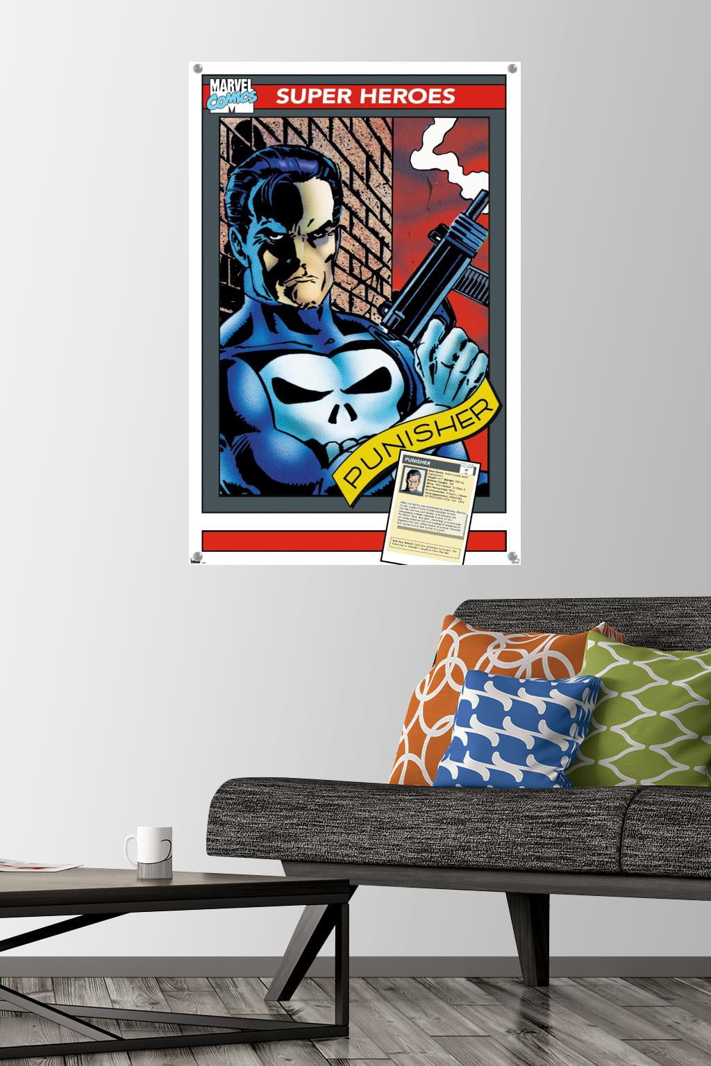 Marvel Trading Cards - Punisher Wall Poster with Pushpins, 22.375" x 34"