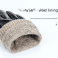 thumbnail image 4 of Guantes térmicos de piel de oveja de invierno, guantes de cuero para conducir a prueba de viento con forro polar de alta calidad para hombres, caja de regalo, regalo, 4 of 5