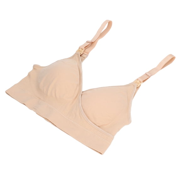 Wirefree Breastfeeding Nursing Bra Front Top Buckle Seamless Maternity Sleep Bra for Pregnant Women, Comfortable Support (13 inches / 33.0 cm)