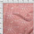 thumbnail image 3 of oneOone Cotton Jersey Pink Fabric Ocean Texture Starfish Sewing Material Print Fabric By The Yard 58 Inch Wide, 3 of 4
