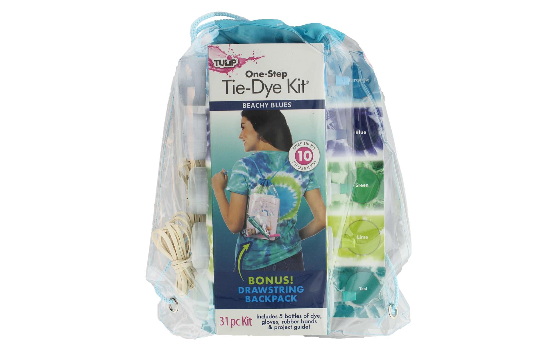 Tulip One Step Tie Dye In Clear Bag Kit BeachBlues