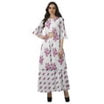 thumbnail image 1 of Moomaya Printed High Low Crop Top Kurti Palazzo Set Ethnic Indian Clothing Set For Womens, 1 of 9