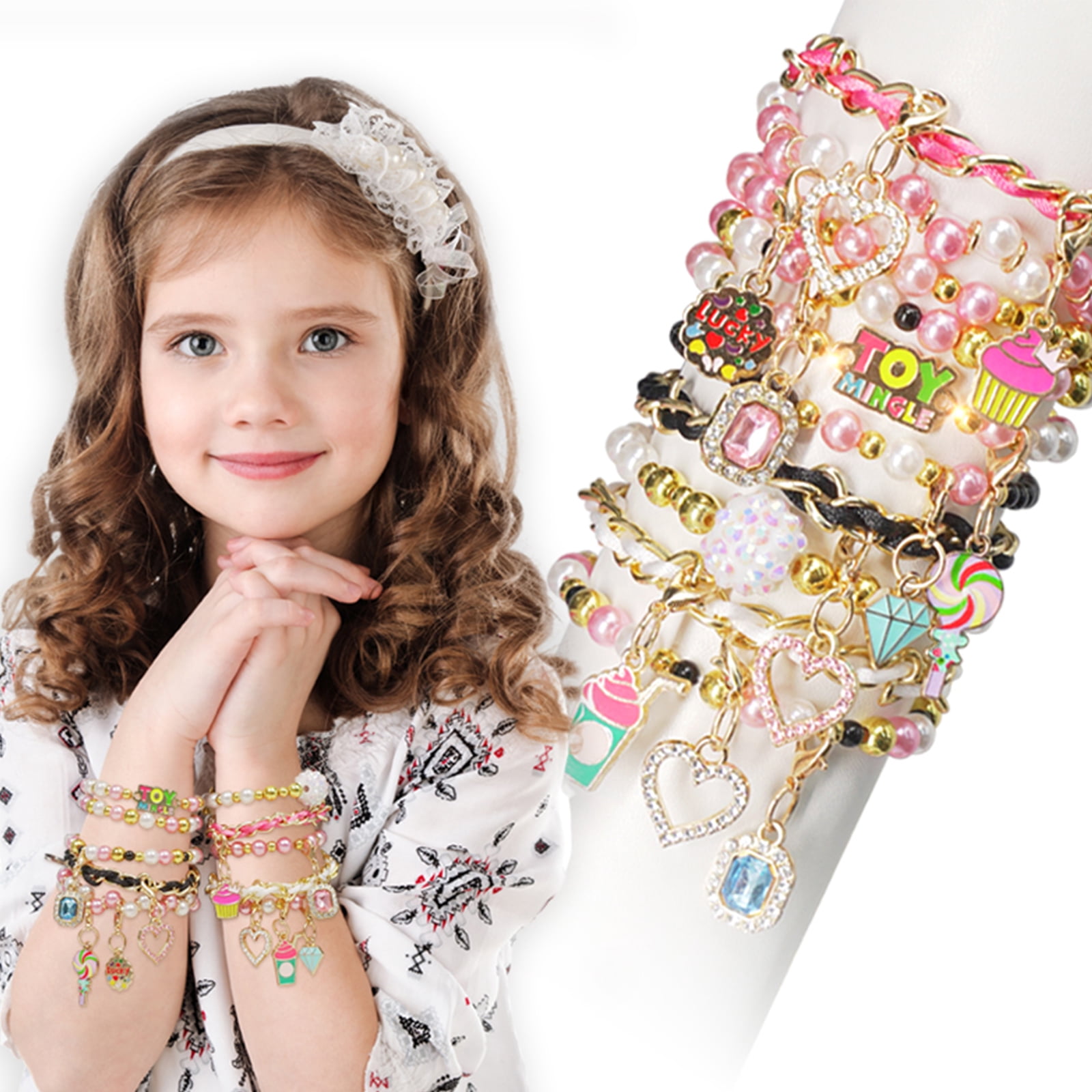 Toymingle Bracelet Making Kit Jewelry Beads Set Child 464 Pieces