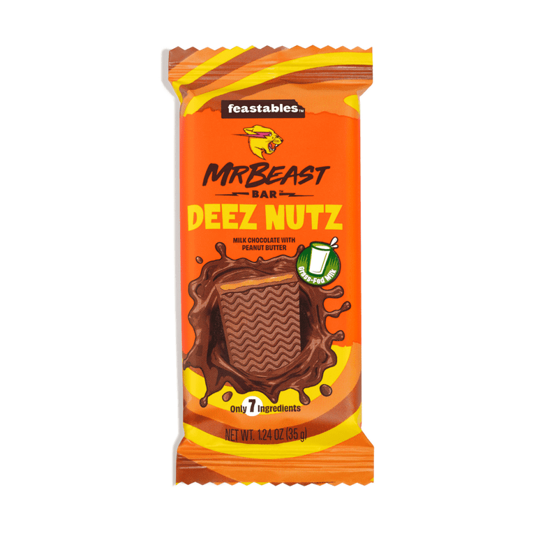 Feastables Mr Beast Milk Chocolate Bar 1.24 oz 35g 1 Bar 