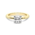 thumbnail image 3 of IGI Certified 1 Carat Cushion Shape Lab Grown Diamond Engagement Ring | 14K Yellow Gold | Cordelia Knife Edge Solitaire Diamond Ring | FG-VS1-VS2 Quality Friendly Diamonds, 3 of 6
