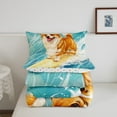 thumbnail image 5 of Erosebridal Yellow Corgi Bedding Twin Comforter Set,Ocean Surfing Down Comforter,Kawaii Cartoon Bedding Sets Twin With Comforter,Breathable Animal Bedroom Decorative,Reversible,2-Piece, 5 of 8