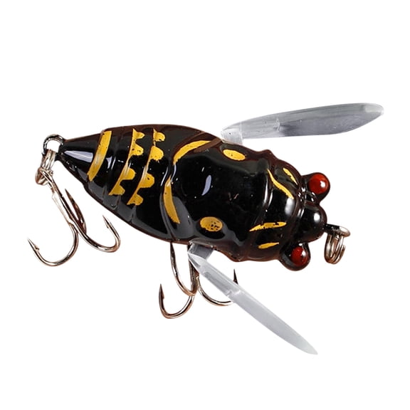 Cicada Fishing Catcher Freshwater Bass Attractant Realistic with Strong Hook Reusable Swim Baits