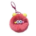 thumbnail image 2 of FHBVT Plush Keychain Pendant Fluffy Ball Car Bag Ornament With Metal Ring Portable Cute Gift For Women Girls Friends Family Daily Accessories Holiday Decor, 2 of 6