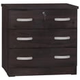 thumbnail image 2 of Better Home Products Cindy Wooden 3 Drawer Chest Bedroom Dresser in Tobacco, 2 of 5