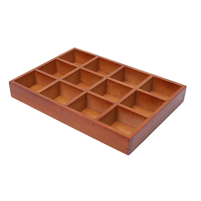VARIOS Caja De Almacenamiento De Bonsai Contenedor De Hierbas Decoración Del Jardín arte De DIY Decoración Interior Libre 12 Cuadrícula n.º 12 CUTICAT Jardinera suculenta de madera