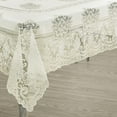 thumbnail image 3 of Newbridge Allison Victorian Heirloom Lace Fabric Tablecloth, Vintage Scalloped Polyester Lace Tablecloth, 52 Inch x 70 Inch Oblong/Rectangle, Ivory, 3 of 4
