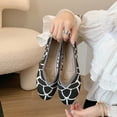 thumbnail image 4 of TOWED22 Ballerines Pliables Brillantes Confortables pour Femmes (Blanc, 8), 4 of 5
