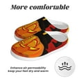 thumbnail image 6 of KLL Halloween Pumpkin Pattern Adult Unisex Cozy Slippers,Fuzzy Slip-on Slippers TPR Sole Slippers Comfort Plush Home Footwear for Indoor & Outdoor-35/36, 6 of 7